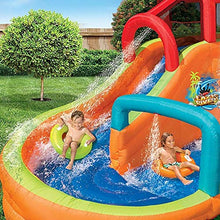 BANZAI Inflatable Water Park with Waterslide, Water Cannon, and Splash Pool