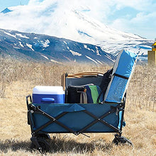 Outdoor Camping Car Foldable Adjustable Handle Trolley Trolley with Storage Bag Suitable for Camping Barbecue and Picnic