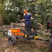 Gorilla Carts Rugged Outdoor ATV Trailer Utility Garden Cart 1400 lb Capacity Black