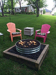EasyFirePits Pre-Plumbed Natural Gas/Propane Gas Fire Pit Ring Burner Pan & Full Combo Connection Kit (16.00, 12" Ring Square Pan)