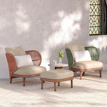 NEKCOCO Lounge Chair Outdoor Wicker Sofa Patio Terrace Garden Balcony Rattan Chair Leisure Sunscreen Waterproof Furniture