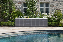 NewAge Products Classic Series 3PC Aluminum Slate Gray Modular Outdoor Kitchen Set - 24" D x 64" W x 35.5" H