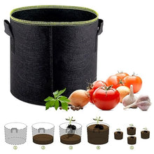 Non-Woven Vegetable Planting Grow Bag with Handle Garden Flower Potato Pot Container Bag 5/7/10 Gallon (Size : 10 Gallon 40x30cm) (10 Gallon 40x30cm)