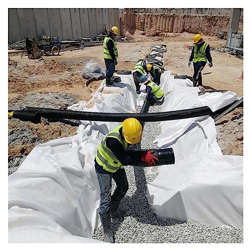 UZUPRO 5oz Non-Woven Geotextile Fabric for Drainage, Erosion Control & Driveway Underlayment - Heavy Duty Weed Barrier(White,2mx90m/6.5ftx295ft)