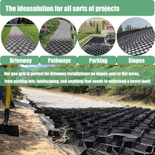 LWJQRSP Expandable 5cm High Gravel Grid for Landscaping, Paving Grate for Patios and Driveways, Multiple (5x7m/16.5x23ft)