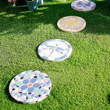 Elitix Stepping Stone Step Garden Decorative Stones with Mosaic Pattern, Kids Toddler Stepping Terrace Stone for Garden Play, 35 Cm Decorative Stone for Home Decor(Color:4-Pack)