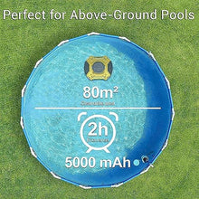 KANGJIEM Underwater Automatic Pool Vacuum Cleaner, Fully Automatic Robotic Pool Cleaner, Self-Parking, with 140 Mins Maximum Runtime, Pool Vacuum for Above/In Ground Flat Pool Up to 1200 Sq Ft