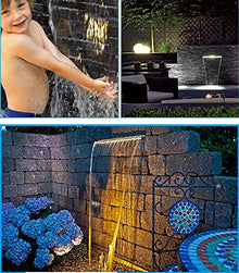 Waterfall Fountain Outdoor, 316 Stainless Steel Pond Waterfall Blade for Garden, Pond Waterfall Cascade, Waterfall Spillway for Pool Water Features (30/60cm)(Color:Gold Bronze,Size:30cm)
