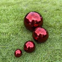 YDJIANCAI 1 Pcs Stainless Steel Gazing Balls Hollow Mirror Globe Floating Reflective Ball Polished Shiny Sphere for Home Garden Pond Outdoor Decoration Red(Size:20.47in/52cm)