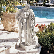Design Toscano Farnese Hercules Greek Hero, Man of Strength Indoor/Outdoor Garden Statue, 30 inches tall, Cast Stone Resin, Antique Stone Finish