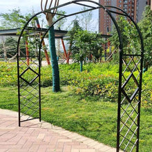 GFSGHZZ Black Metal Garden Trellis 220Cm Sturdy Rose Climbing Trellis for Climbing Plants Outdoor Trellis Pergola for Pathways/Entrances Strong Tubular Support,Black-L180Xh230Xw40M