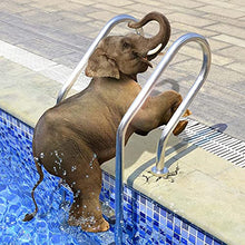 Swimming Pool Escalator 304 Stainless Steel Swimming Pool Special Ladder Frame 3-Level Non-Slip Water Ladder no Embedded/Silver / 50cm (Silver 50cm)