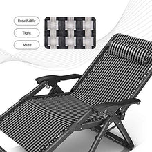 IIPOSAQQ Folding Recliner Garden Chair Leisure Beach Chair with Headrest for Garden Outdoor Camping Portable Deck Chairs for Heavy People with Cushions