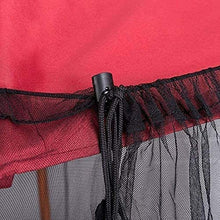 Outdoor Garden Umbrella Your Parasol into a Gazebo Garden Mosquito Cover Net Patio Umbrella Screen with Zipper Doorols for Indoor and Outdoor, Camping (Color : Black, Size : 275 X (Black 335 X 230cm