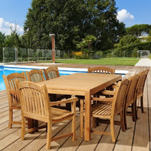 Brampton pc 9 Piece Teak Patio Dining Set, Brown