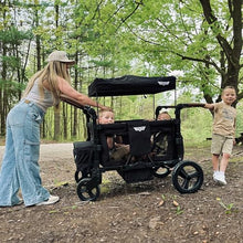 Keenz Duo Stroller Wagon with Canopy 4-Passenger Capacity Black