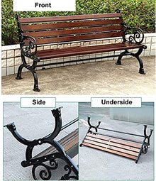 ERoomQ Outdoor Garden Bench,Patio Bench Park Bench Outdoor Conversation Couch, Durable Outdoor Park Chair, Garden Bench Square Bench (1.2m Bench)