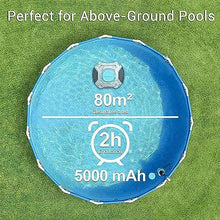 KANGJIEM Cordless Autonomous Pool Vacuum Cleaner, Robotic Pool Cleaner, Self-Parking, with 110 Mins Maximum Runtime, Pool Vacuum for Above/In Ground Flat Pool Up to 900 Sq Ft