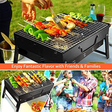 OEKFVCHVZ Portable Barbecue Charcoal Grill Stainless Steel Small Mini BBQ Tool Kits for Outdoor Cooking Camping