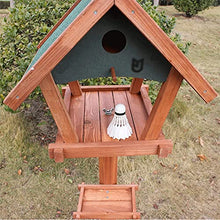 WXLYJXUE Birdfeeder Outdoor Wooden Bird Feeder Pole Hanger for Outside with Roof and Feeder Tray Easy to Assemble for Garden Yard Decoration