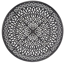 Elizabeth Outdoor Patio Ice Tea and BBQ Fire Pit Round Coffee Table 52" Cast Aluminum
