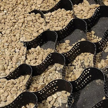 Gravel Driveway Polyethylene Geogrid, 4x6m/13x20ft Parking Lots Permeable Dungeons Pouring Ground Stabilizer, for Garden Edging Woodland Retaining Wall Geo Grid, H-10cm/4in