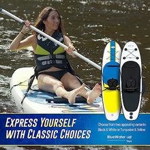 Blue Water Toys Inflatable Crossover Stand Up Paddle Board/Kayak Kit White and Black