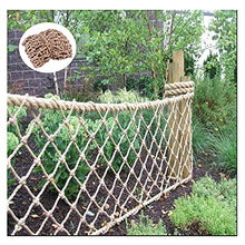 Hynet Rope Net Fence Safety Net Decor Heavy Duty Hemp Rope Netting Outdoor Kids Climbing Cargo Net Stair Railing Garden Plants Protective Net Playground Hammock (Size : 5 * 5m(16 * 16ft))