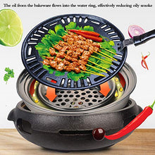 Smokeless Charcoal Barbecue Grill, Multi-Functional Household And Commercial Barbecue Pot, Charcoal Cast Iron Barbecue Pan, Barbecue Pan,H