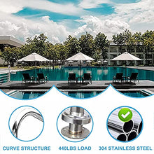 LMMIAMZ Pool Rail Pool Rail Pool Railing 80cm Stainless Steel Swimming Pool Handrails,Pool Rail Pool Railing,Swimming Pools Hand Grab Rail with Quick Mount Base (440LBS Load Capa