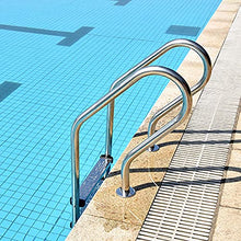 Swimming Pool Escalator Stainless Steel 3-Level Non-Slip Water Ladder Swimming Pool handrail Climbing Ladder Indoor and Outdoor handrail Pedals Embedded/Silver / 54cm (Silver 54cm)