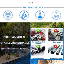BSNANCA Pool Handrail Swimming Pool Safety Hand Rail Pool Rail Pool Railing Pool Handrails Easy Mount Hand Rail Swimming Pool Railing Handrails for Inground Pool/Thick 1.5Mm