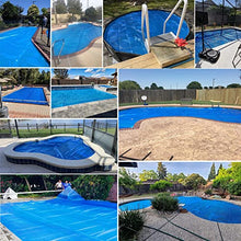 Large Pool Solar Blanket Bubble Cover, 16 Mil Blue Solar Blanket Stops Leaves Getting in Pool, for Above Ground/In-Ground Pools, Custom Trim to Fit Any Shape,(17x29ft(518x884cm))