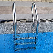 3 Steps Swimming Pool Handrail 304 Stainless Steel Pool Ladder for 1-1.4m Pool Anti-Slip and Anti-Rust 250lbs Load Capacity/Silver / 1.2mm (Silver 1mm) (Silver 1.2mm)