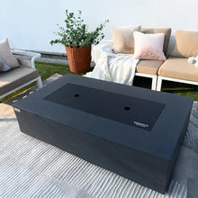 AMS Fireplace | Elementi Plus | Cape Town | 56" Rectangular Slate Black Concrete Propane Gas Fire Pit Table
