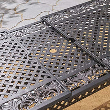 Christopher Knight Home Outdoor Expandable Patio Dining Table, 64"-81", Cast Aluminum, Shiny Copper