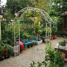 Sungmor Metal Garden Arbor, 92.5in High x 11.8in Wide,Elegant White Archway