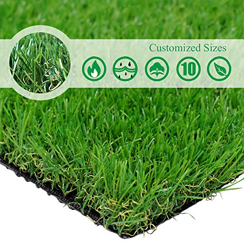 Petgrow Realistic Artificial Grass Turf 13FTx49FT for Dogs with Drain Holes