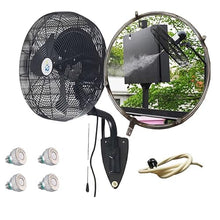 mistcooling Outdoor Fan - Wall Mount Fan - Misting Fan | Patio Misting, Restaurant Patio misting, Warehouse Cooling | Oscillating Fan - Stainless Steel Misting Fan Ring & Nozzles Included