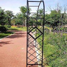 Strong Stable Garden Arches Frame 140-350cm Extra Wide Rose Arch comfortable Standing Wedding Archway Trellis Garden Arch Arbor Metal - Heavy Duty Steel Frame,Easy Assembly(Color:Black,Size:W350x40xH2