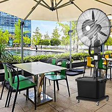 CUTPOIY Misting Fan, Tower Fan with 42L Water Tank, 3 Speeds, 650mm Blade, for Outdoor Patio, Cooling, Fan Blade 750mm