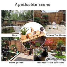 Water Features for The Garden Bird Bath Bamboo Lucky Flowing Water Tank Living Room Interior Circulation Decoration Bamboo Row Fountain Waterscape Decoration,55Cm/21.6In
