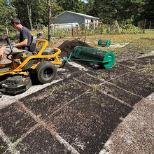 Landzie Tow-Behind Compost and Peat Moss Spreader 60 x 20 Inch for Large Lawns