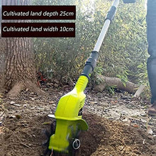 UWYTGF Garden Tiller, Garden Tiller Rotavators Portable Cordless Electric Rotavator, with 5200Mah Rechargeable Battery and Charger, Electric Hand Tiller Soil Cultivator for The Garden