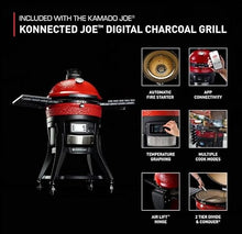 Generic Kamado Joe Konnected Joe Digital Charcoal Grill and Smoker with Auto-Ignition and Temperature Control Red