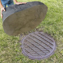 Gardenised Huge Decorative Outdoor Weather Resistant Faux Stone Realistic Sandstone Rock for Garden Patio Landscape, Lightweight Boulder Utility Cover for Lawn Yard Pond Park and Backyard, Colombia