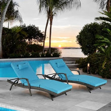 Finca ancha Ergonomic Patio Furniture Set, Patio Bar Set w/Sillas para Balcon, Foldable Sillas para Patio Exterior, 600lbs Capacity, Galvanized Steel, Cushioned, No Assembly Needed (Light Blue)