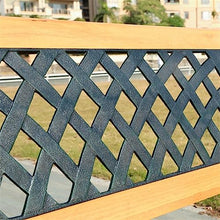 FKTHYO Garden Benches Outdoor Patio Bench, Cast Iron Outdoor Garden Bench with Backrest, Carved Armrests and Legs, Park Outdoor Bench Set for Patio Porch Poolside, Wood Patio Seating (One Color D)