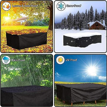Extra Large Patio Table Winter Covers for Outdoor Furniture 220x140x75cm waterproof heavy duty 600D Sofa Set Covers, All Weather Protection Outdoor Cover for Lawns and Backyards