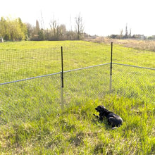 Dog-Proofer Vertical Fence Extension System - Includes Galvanized Steel Extenders and Industrial Poly Mesh to Prevent Jumping Over Fences, Extends Fencing Height by 3 Feet, 100 Foot Kit